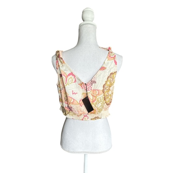Floral Crop Tank Size Medium - Picture 2 of 4